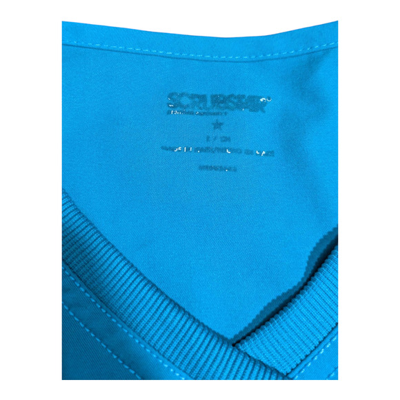 Scrub Star Top Work Wear - Size L- Blue Green- Please See Measurements - Picture 4 of 5